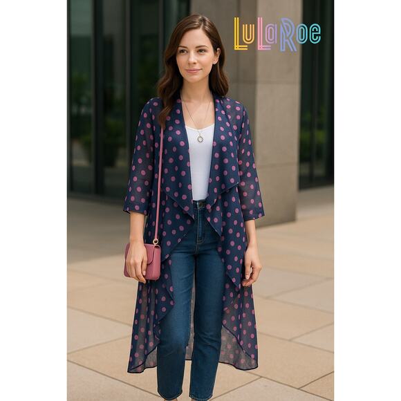 Nwt LuLaRoe Sheer Polka Dot Shirley - Picture 1 of 4